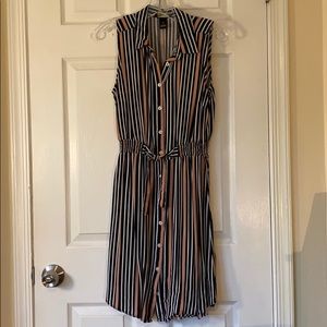 Sleeveless pinstripe dress